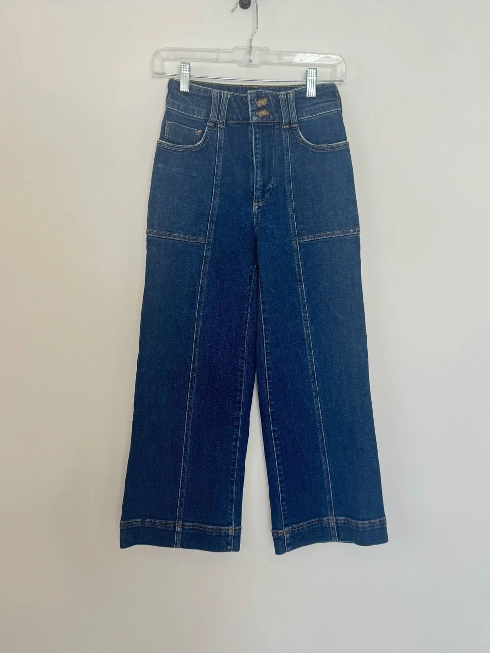 Pilcro The Skipper Seamed High-rise Crop Wide Leg Jeans - Picture 6 of 11